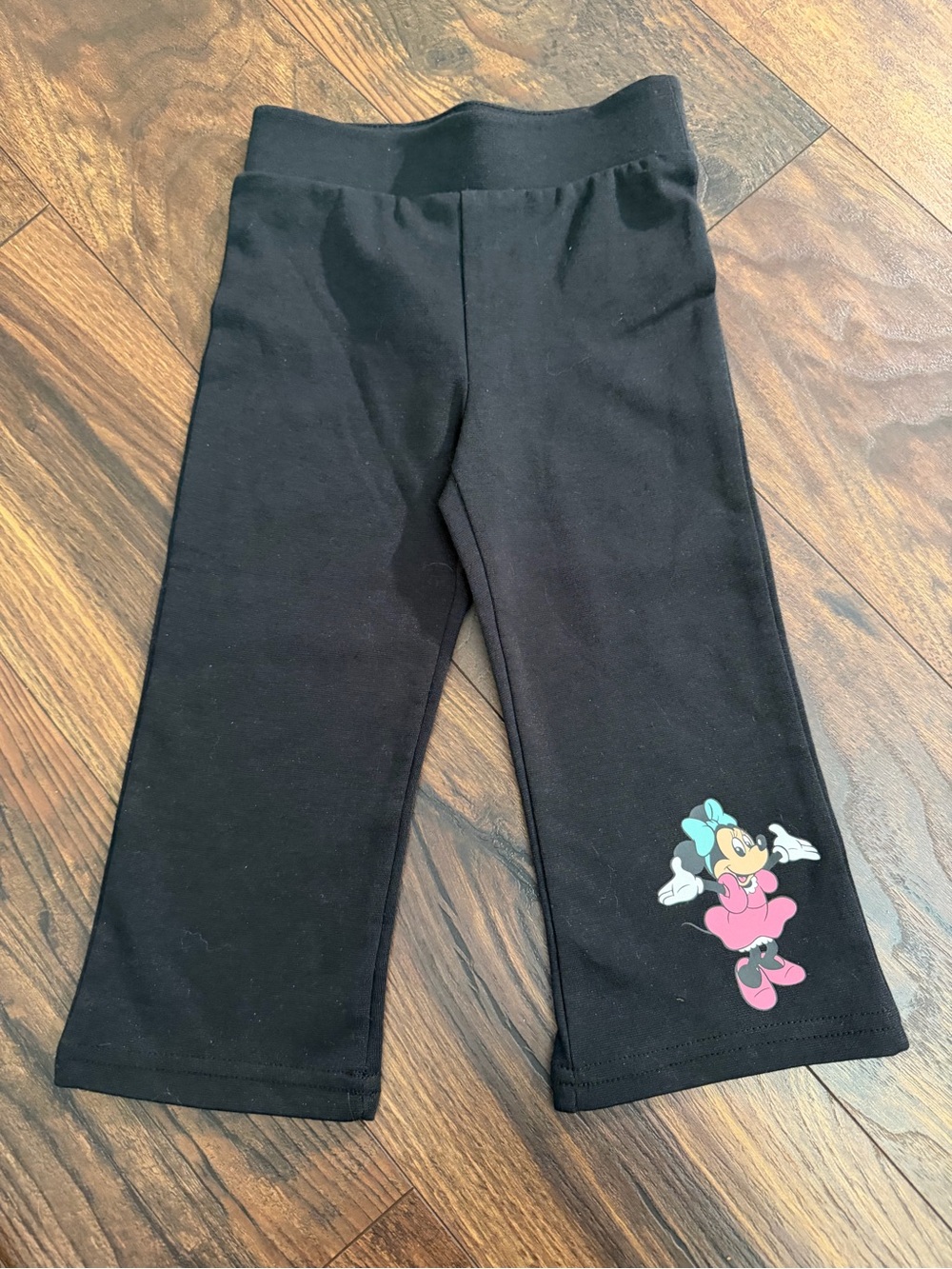 Black Minnie Mouse Flare Leggings - Disney 2T